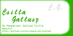csilla gallusz business card